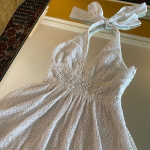 Free People White Halter Sundress